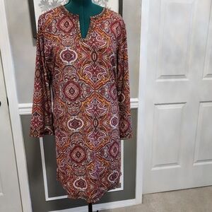 Dress with Beaded Neck and Hemline